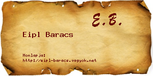 Eipl Baracs névjegykártya